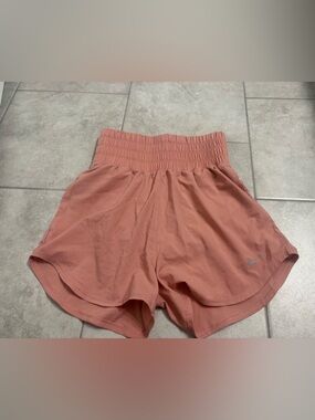Light Coral Nike High Waisted Running Shorts